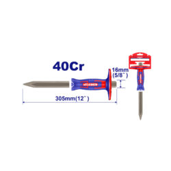 EMTOP CINCEL PUNTA HEXAGONAL PARA CONCRETO 12" CON GRIP DE 5/8" ECCL041602