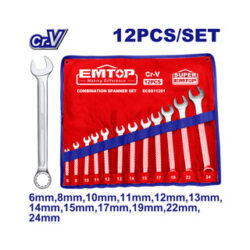 EMTOP JUEGO DE LLAVES COROFIJAS MILIMETRICAS DE 12 PIEZAS (6-24 MM) ECSS11201