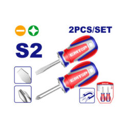 EMTOP KIT DE DESTORNILLADOR DE 38MM PHILLIPS Y PLANO MAGNETIZADOS 2PZAS ESST2221