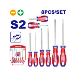 EMTOP KIT DE DESTORNILLADOR PHILLIPS Y PLANO MAGNETIZADOS 8PZAS ESST0821