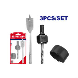 EMTOP JUEGO DE SIERRA PARA INSTALACION DE CERRADURA DE 3 PIEZAS EKHS302