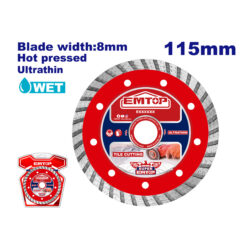 0015298_1 EMTOP DISCO DE CORTE DIAMANTADO TURBO ULTRAFINO 4-1/2" EDDCH31151