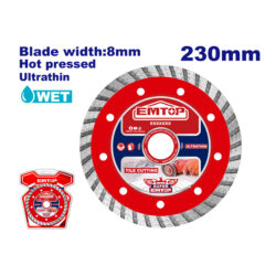 0015300_1 EMTOP DISCO DE CORTE DIAMANTADO TURBO ULTRAFINO 9" EDDCH32301
