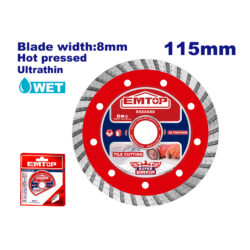 0015301_1 EMTOP DISCO DE CORTE DIAMANTADO ULTRAFINO 4-1/2" (8 MM) EDDCH31152