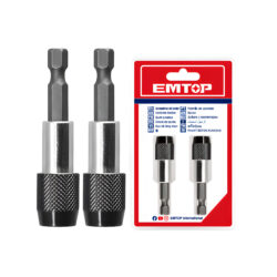 0016599_1 EMTOP ADAPTADOR PARA PUNTA DE DESATORNILLADOR 65 MM CON BLOQUEO PAQUETE 2 UNIDADES ESBT20601