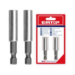 0016600_1 EMTOP ADAPTADOR PARA PUNTA DE DESATORNILLADOR 65 MM PAQUETE 2 UNIDADES ESBT10601