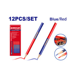 EMTOP LAPIZ PARA CARPINTERO DOBLE COLOR ROJO Y AZUL EMMQ2512