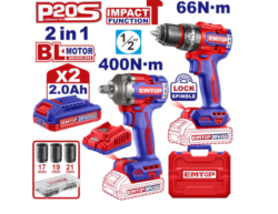 Captura de pantalla 2026-06-05 162526 EMTOP COMBO ATORNILLADOR Y LLAVE DE IMPACTO INALAMBRICOS CON CARGADOR Y 2 BATERIAS 20 V 2.0AH ULCKL20275